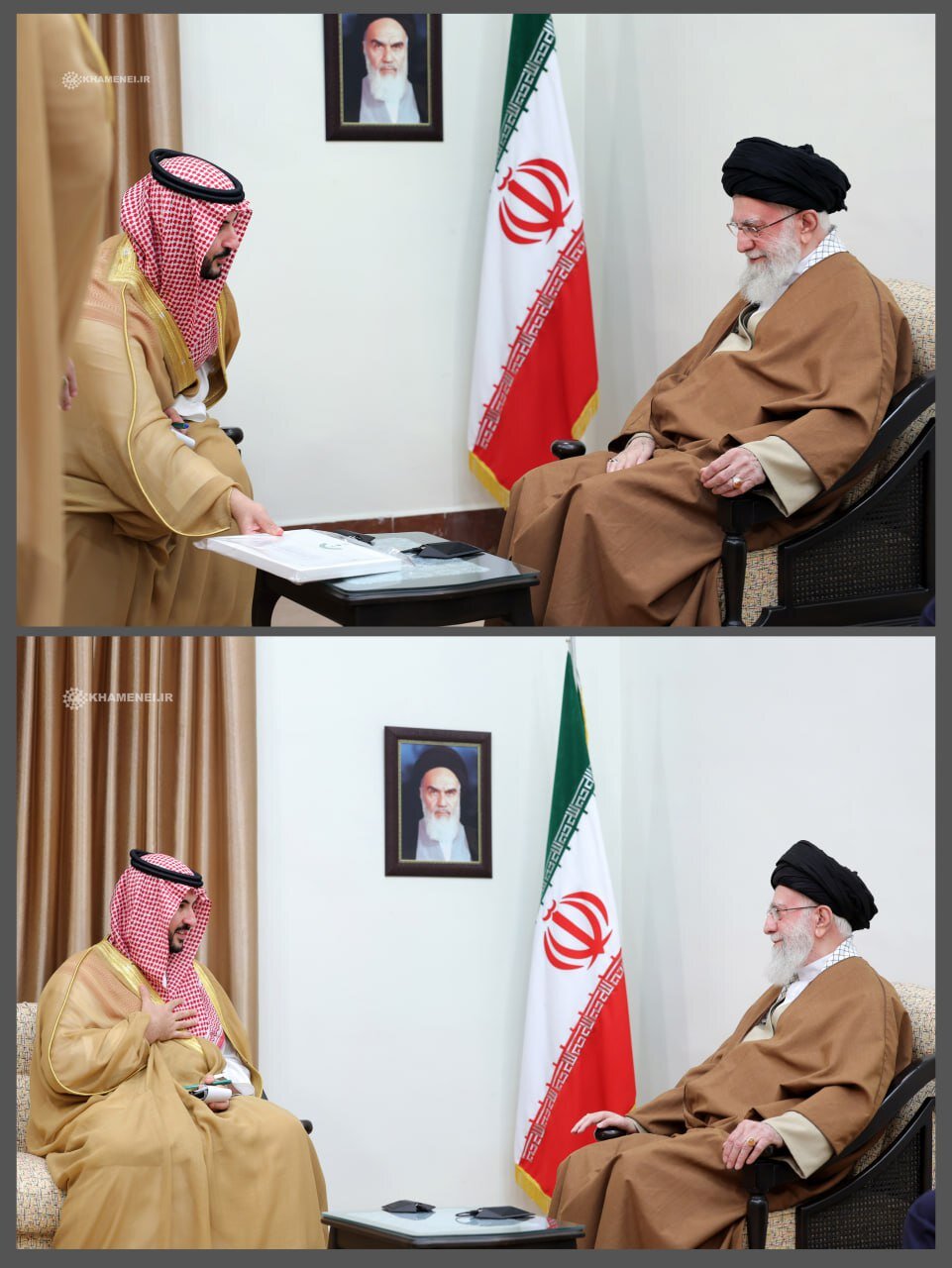 پیام پادشاه عربستان تقدیم رهبر انقلاب شد+ عکس | آیتالله خامنهای: دو کشور میتوانند تکمیلکننده یکدیگر باشند