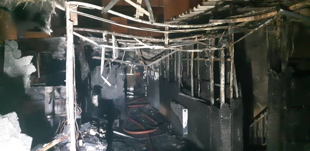 تصاویری از آتش سوزی خوابگاه بانوان در خیابان شریعتی تهران | تصاویر