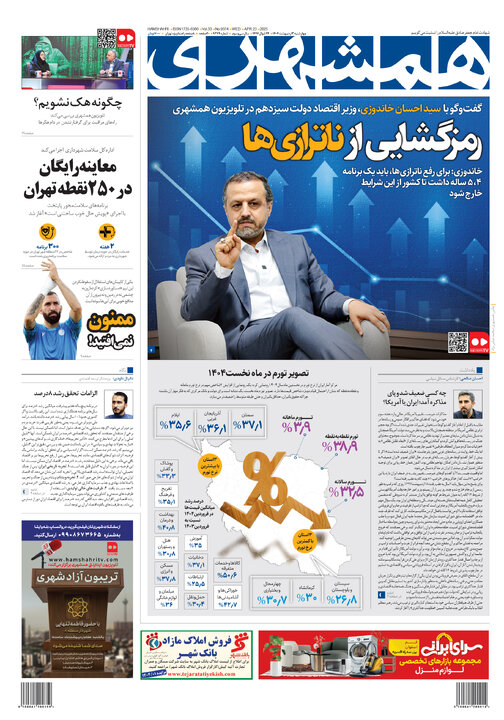 روزنامه‌های چهارشنبه ۳ اردیبهشت ۱۴۰۴