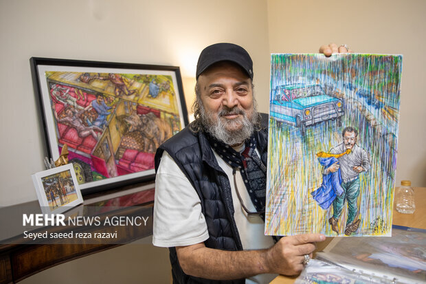 این نقاشیها را کارگردان پایتخت کشیده است | ببینید