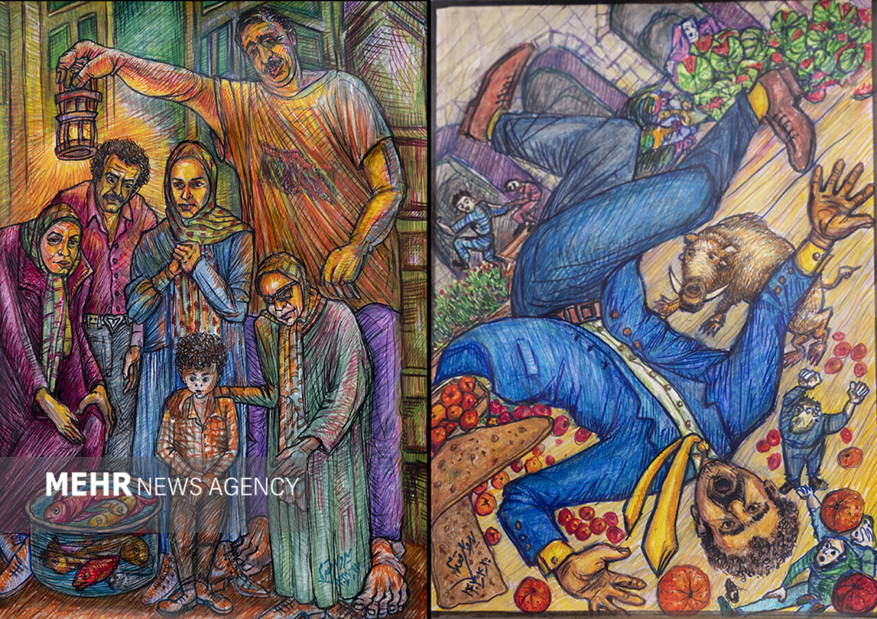 این نقاشیها را کارگردان پایتخت کشیده است | ببینید