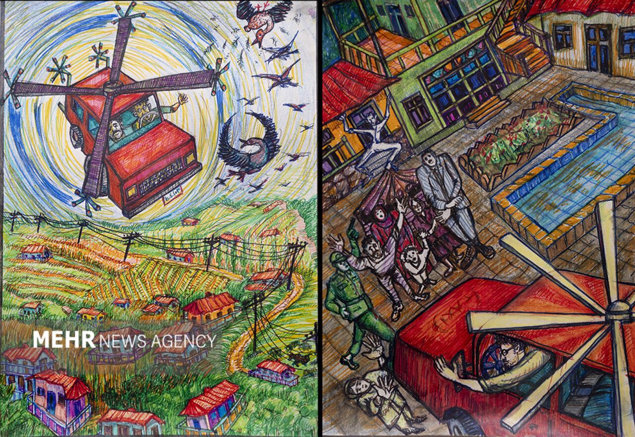 این نقاشیها را کارگردان پایتخت کشیده است | ببینید