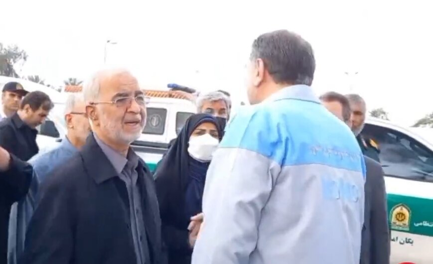 حضور وزرای راه و کشور در محل حادثه بندر شهید رجایی | ویدئو