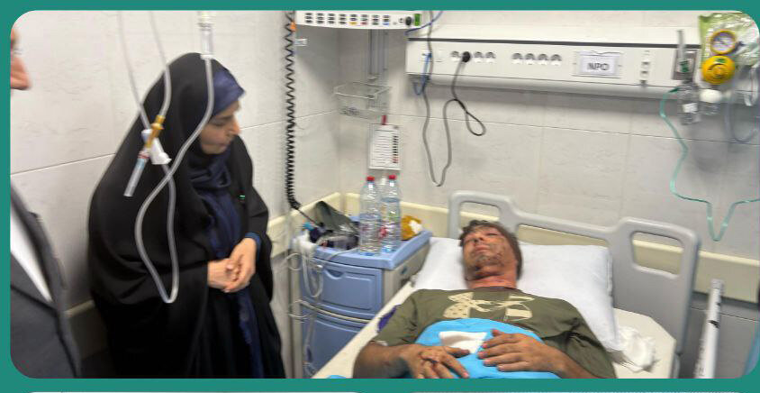 عیادت فرزانه صادق وزیر راه‌ و شهرسازی از مصدومان حادثه بندر شهید رجایی | تصاویر