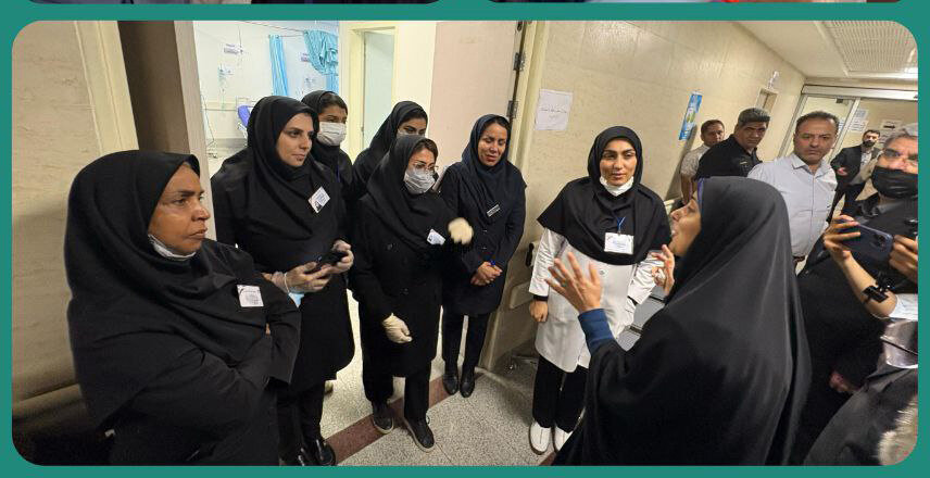 عیادت فرزانه صادق وزیر راه‌ و شهرسازی از مصدومان حادثه بندر شهید رجایی | تصاویر