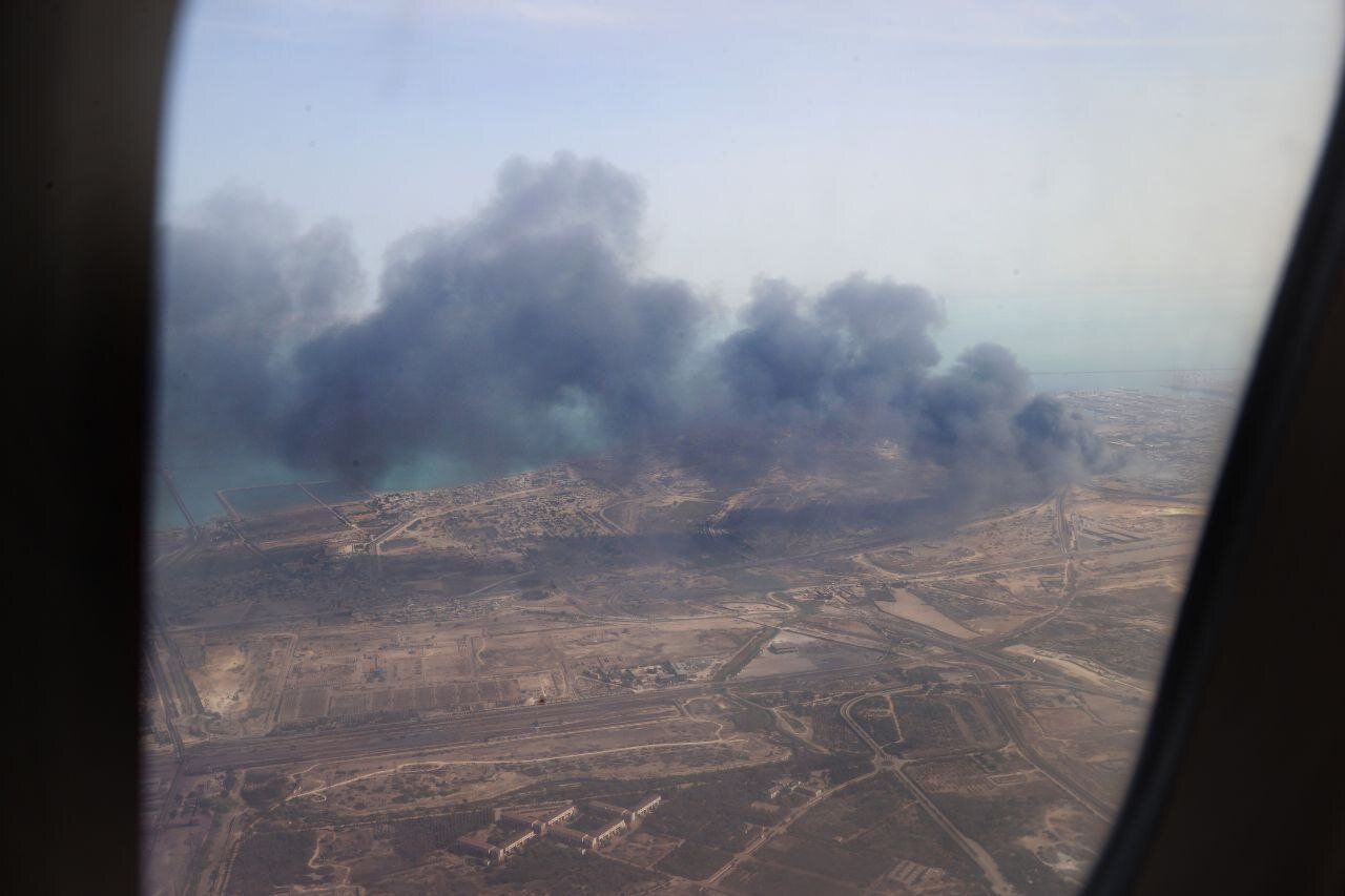 بازدید هوایی پزشکیان از بندر شهید رجایی | تصاویر