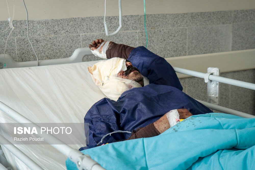تصاویری از مجروحین حادثه انفجار که در بیمارستان بستری شدند