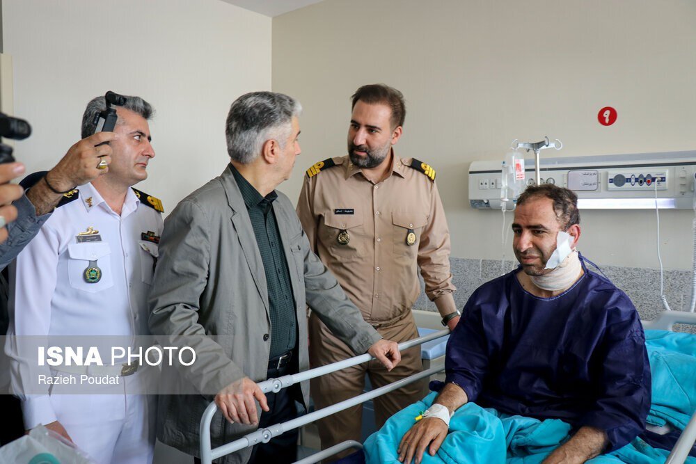 تصاویری از مجروحین حادثه انفجار که در بیمارستان بستری شدند