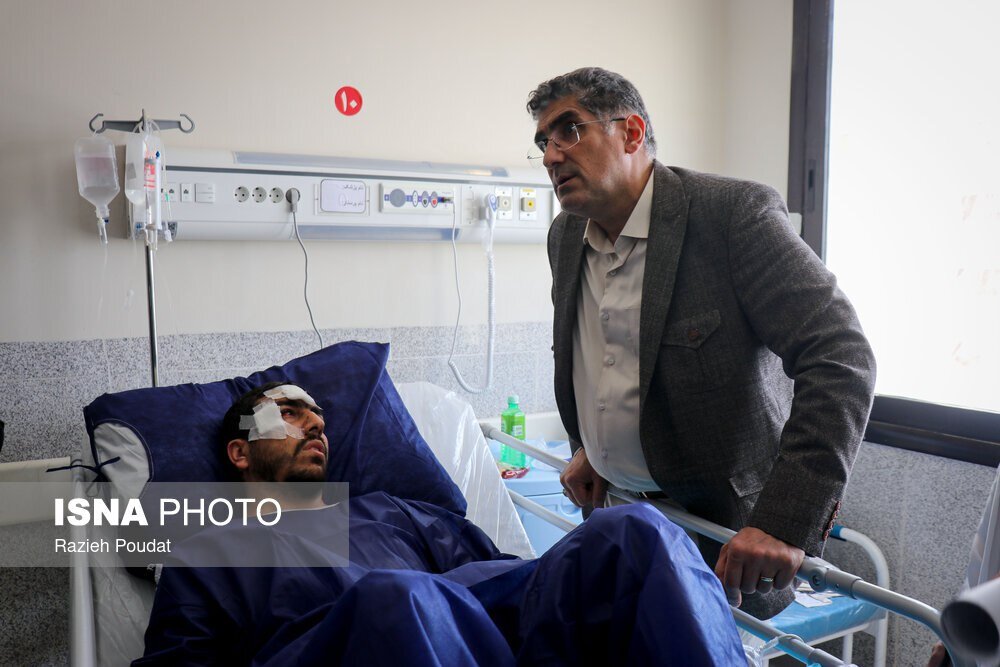 تصاویری از مجروحین حادثه انفجار که در بیمارستان بستری شدند