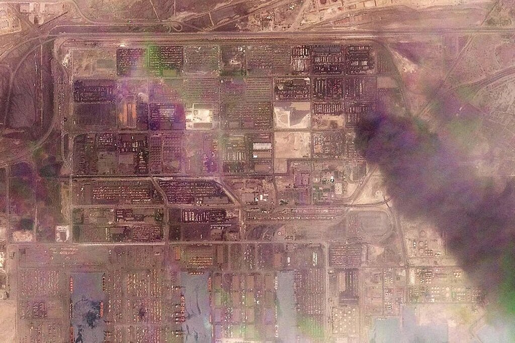 تصاویر ماهوارهای از گستردگی تخریب در بندر شهید رجایی