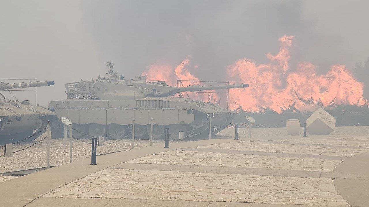 آتش به پشت تانک های اسرائیلی رسید | عکس