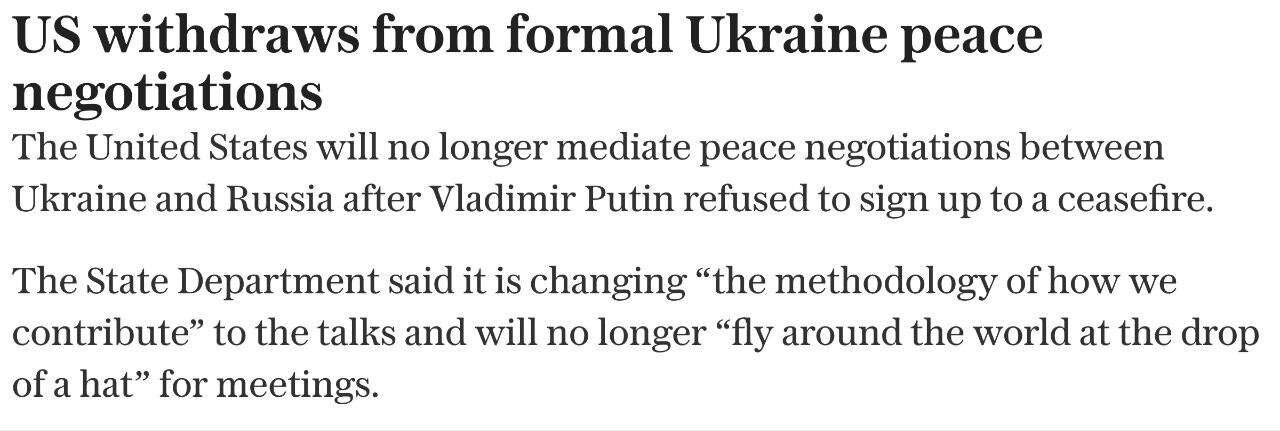 مذارات صلح اوکراین و روسیه به کما رفت| آمریکا از مذاکرات رسمی صلح اوکراین خارج شد!