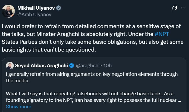 واکنش روسیه به اظهارات تند عراقچی خطاب به وزیر خارجه آمریکا