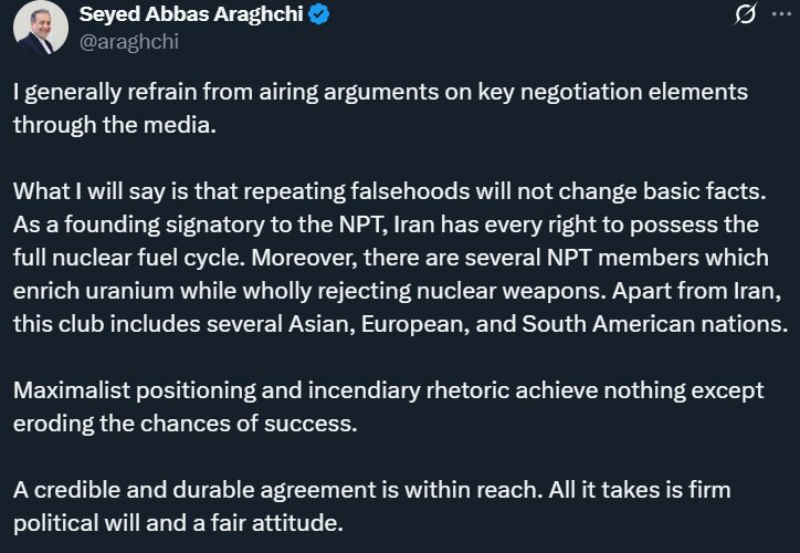 واکنش روسیه به اظهارات تند عراقچی خطاب به وزیر خارجه آمریکا