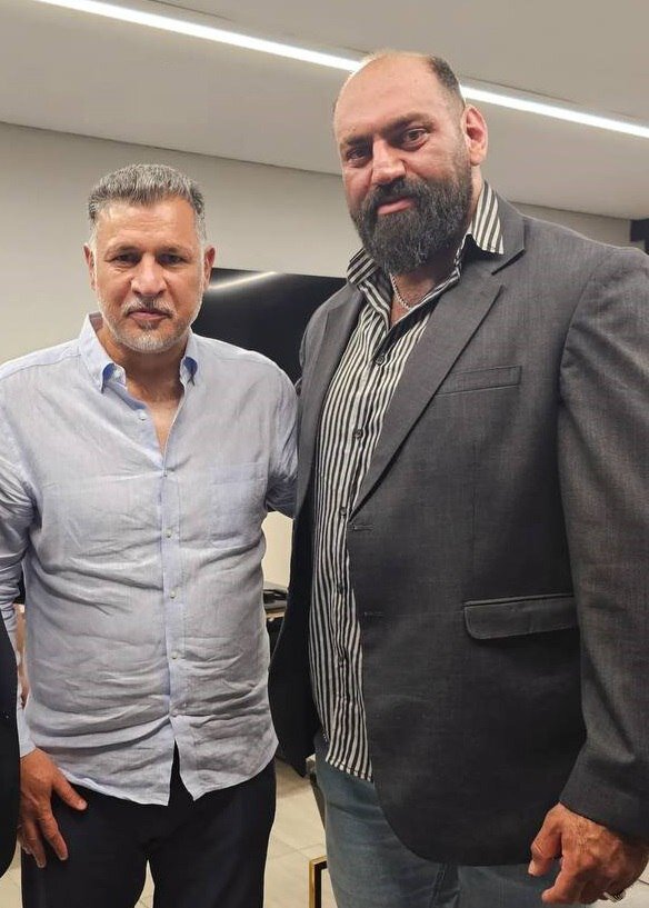 ملاقات غول واقعی ایران با علی دایی + عکس