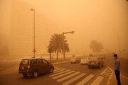 طوفان ریزگردها در جاده بغداد به موصل + ویدئو