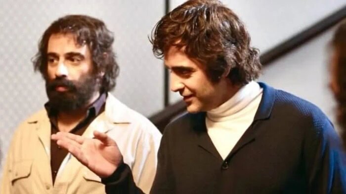 امیرحسین آرمان و خانم کارگردان در پشت صحنه تاسیان | ببینید