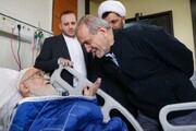 پزشکیان بر بالین آیت‌الله نوری همدانی | تصاویر