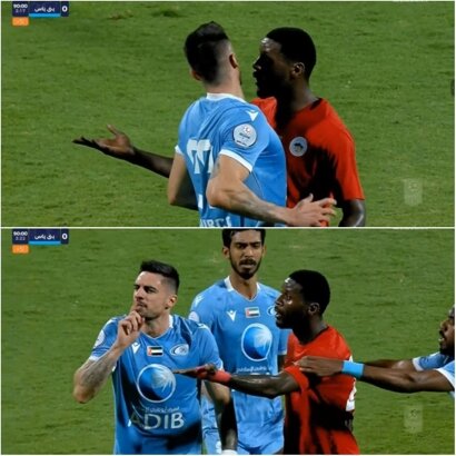 درگیری فرهاد مجیدی با مدافع رومانیایی | داور میانجیگری کرد + عکس