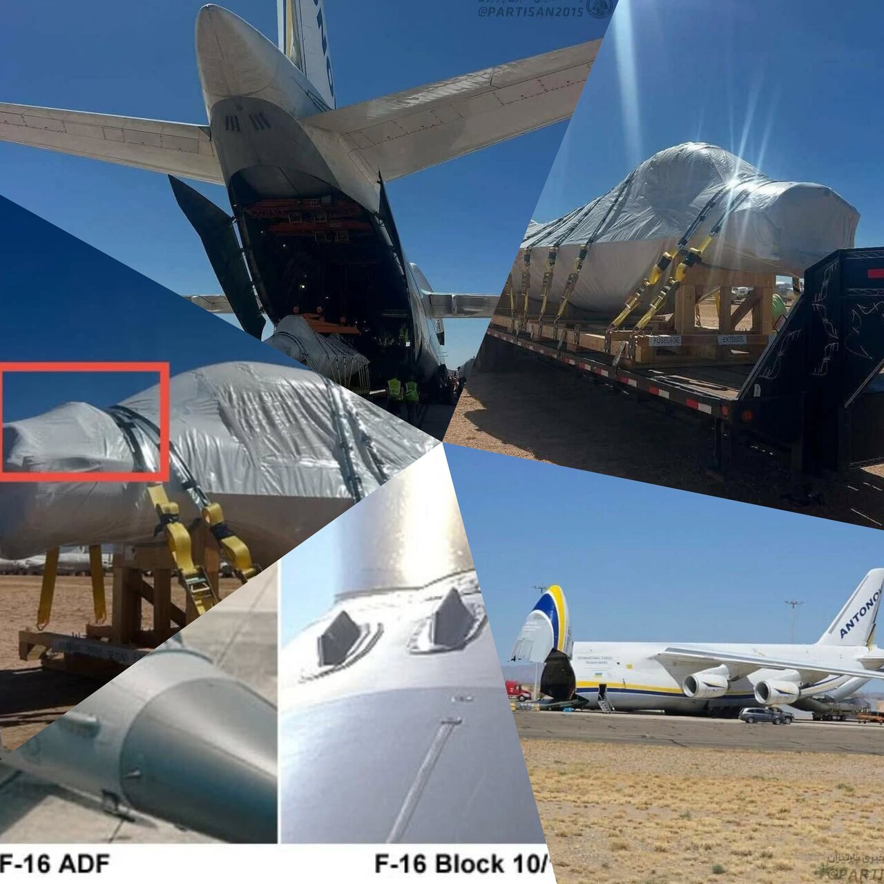 انتقال مرموز ۳ فروند جنگنده اف۱۶ به کشور ثالث | ماموریت ویژه آنتونوف ۱۲۴ + عکس