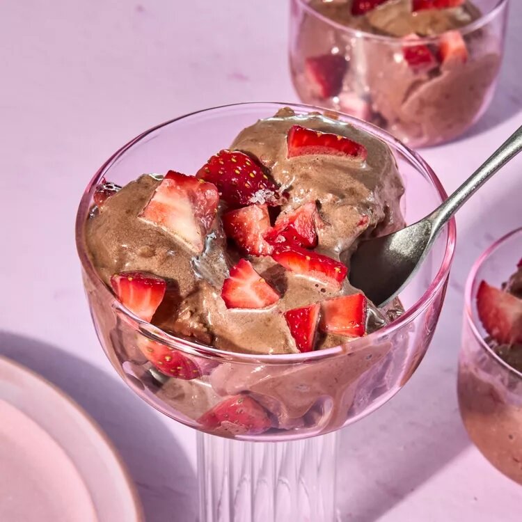 an image of EatingWell's Chocolate Strawberry Nice Cream