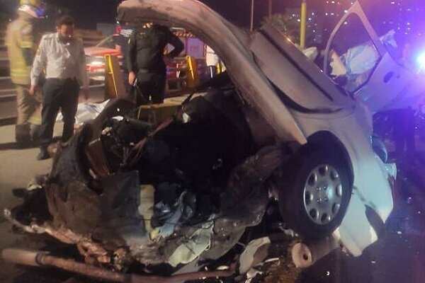 مرگ هولناک دختر و پسر تهرانی در تصادف | ببینید ماشینشان چطور مچاله شده + عکس