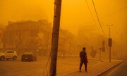 وقوع طوفان ریزگردها در بصره - جنوب عراق + ویدئو
