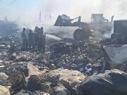 آتش‌سوزی گسترده در یک ملک شخصی ۲۰۰۰ متری