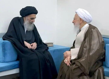 جزئیات گفتگوهای آیت‌الله جوادی آملی با آیت‌الله سیستانی در نجف + عکس