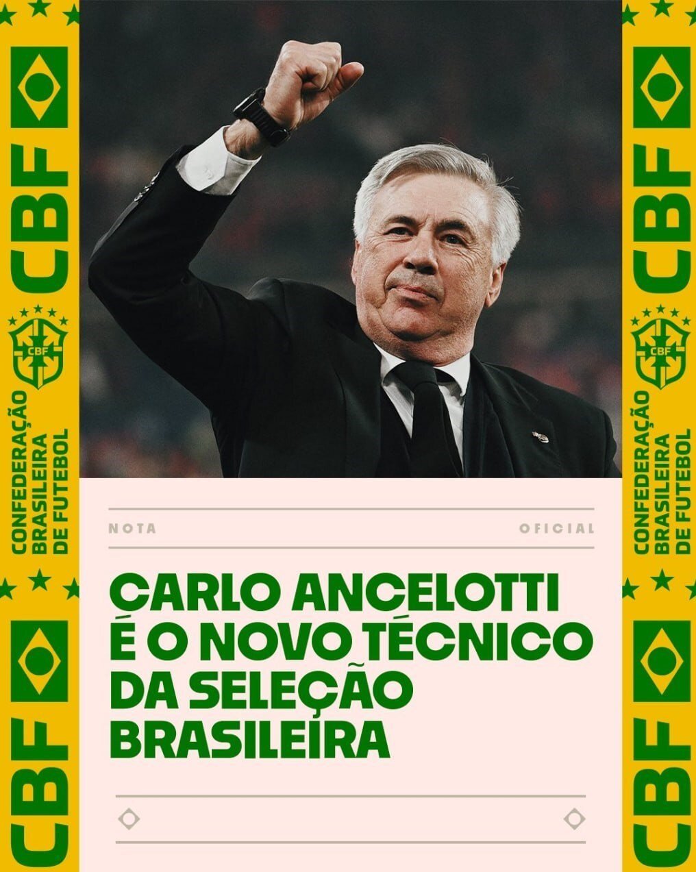 پرافتخارترین تیم جهان به پرافتخارترین سرمربی جهان سپرده شد | آنچلوتی هدایت تیم ملی فوتبال برزیل را پذیرفت