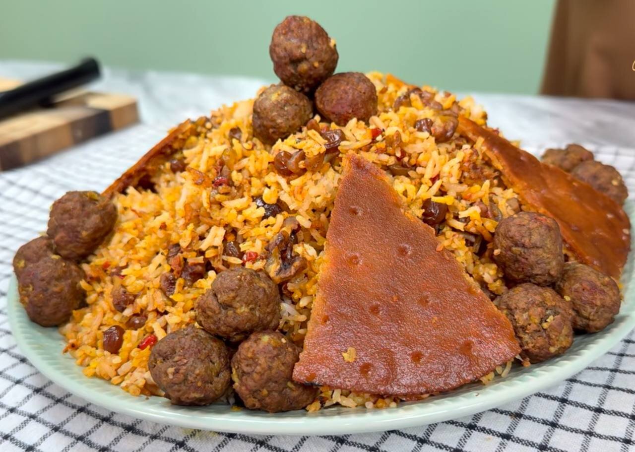 طرز تهیه گردو پلو ؛ غذای مجلسی شهر کرد 