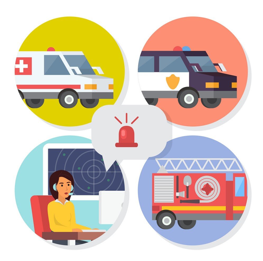 یک شماره برای پلیس، آتش‌نشانی، اورژانس