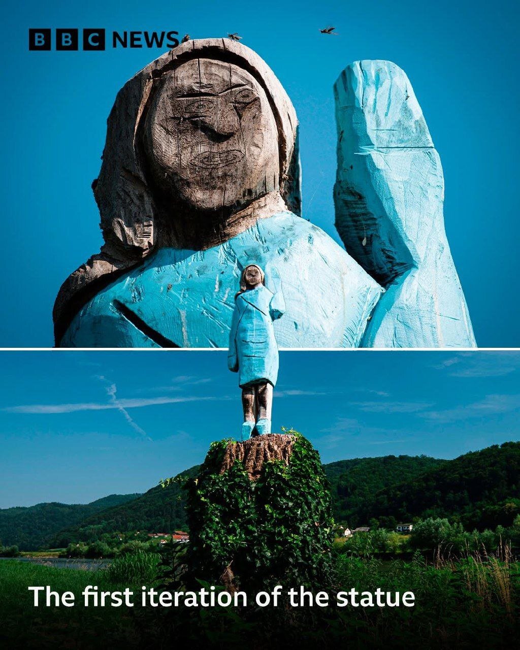 مجسمه ملانیا ترامپ ناپدید شد | تصاویر