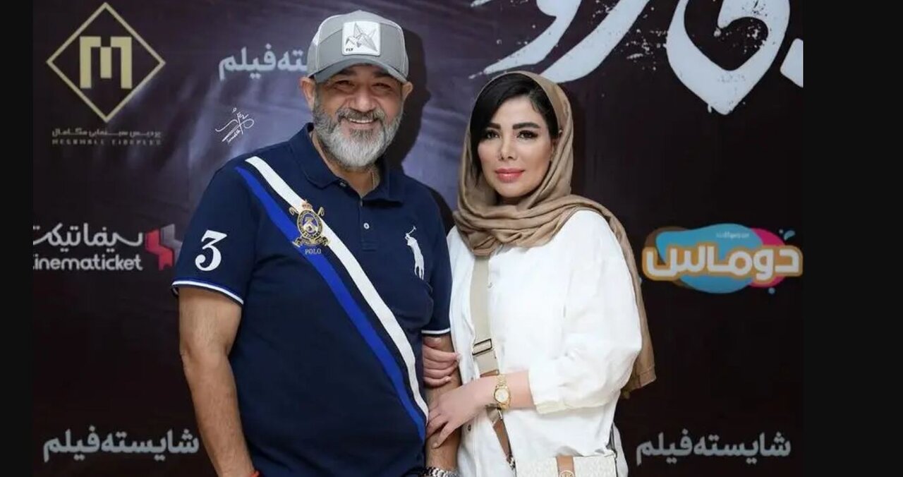 قاب عاشقانه مهران غفوریان و همسرش | عکس