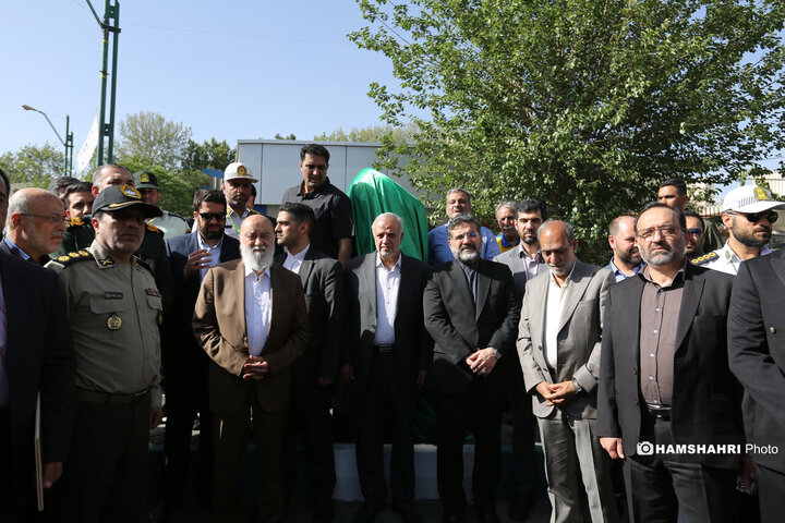 رونمایی سردیس شهید رئیسی در میدان پاستور تهران