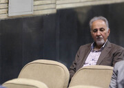 محمدعلی نجفی در یک مراسم ختم  | تصاویر