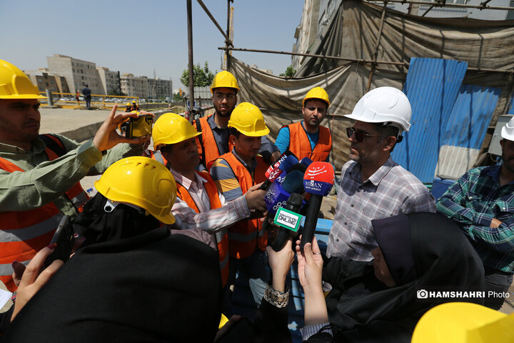 بازدید از روند اجرایی پروژه عمرانی احداث خط ۱۰ متروی تهران