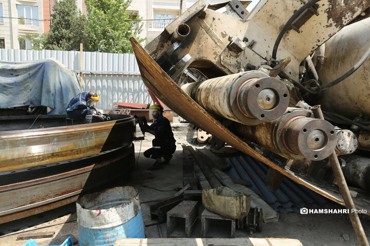 بازدید از روند اجرایی پروژه عمرانی احداث خط ۱۰ متروی تهران