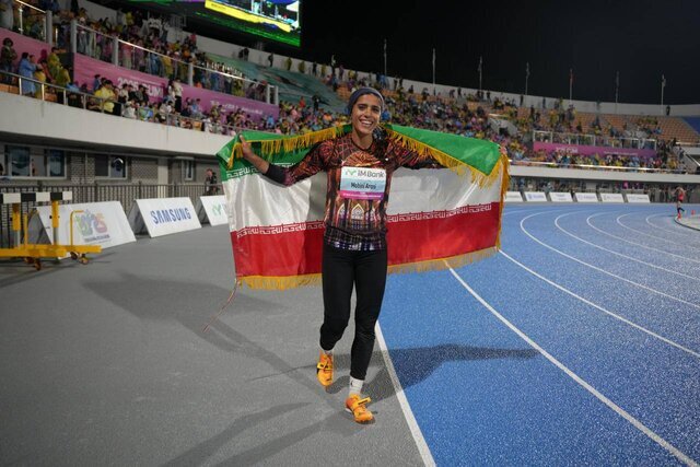 تاریخسازی دختر پرنده ایران در آسیا + عکس | پرتابگر ایران هم قهرمان آسیا شد