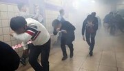 آتش‌سوزی عمدی در متروی سئول + ویدئو