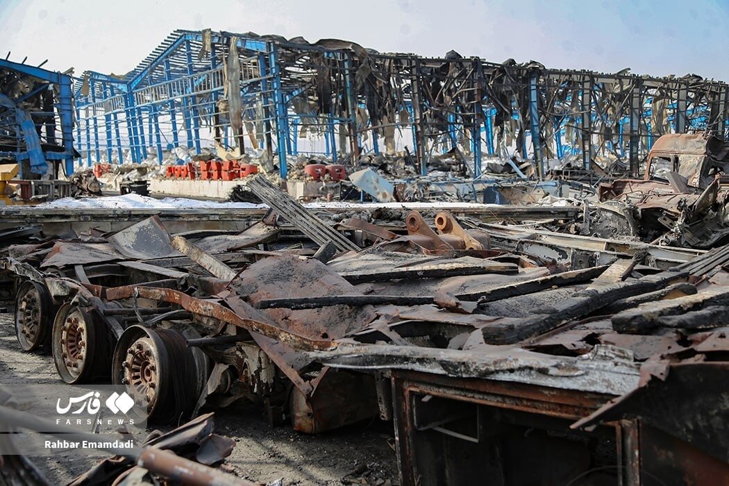 بندر شهید رجایی یک ماه بعد از آتش‌سوزی | تصاویر