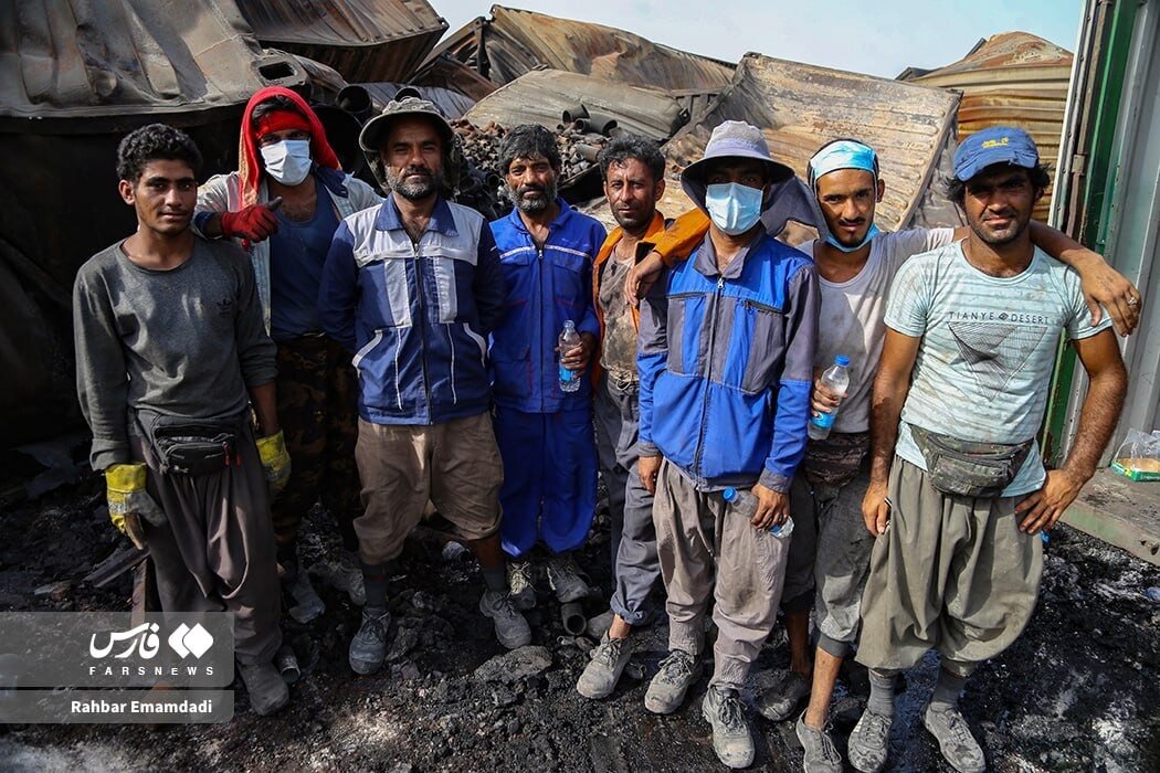 بندر شهید رجایی یک ماه بعد از آتش‌سوزی | تصاویر