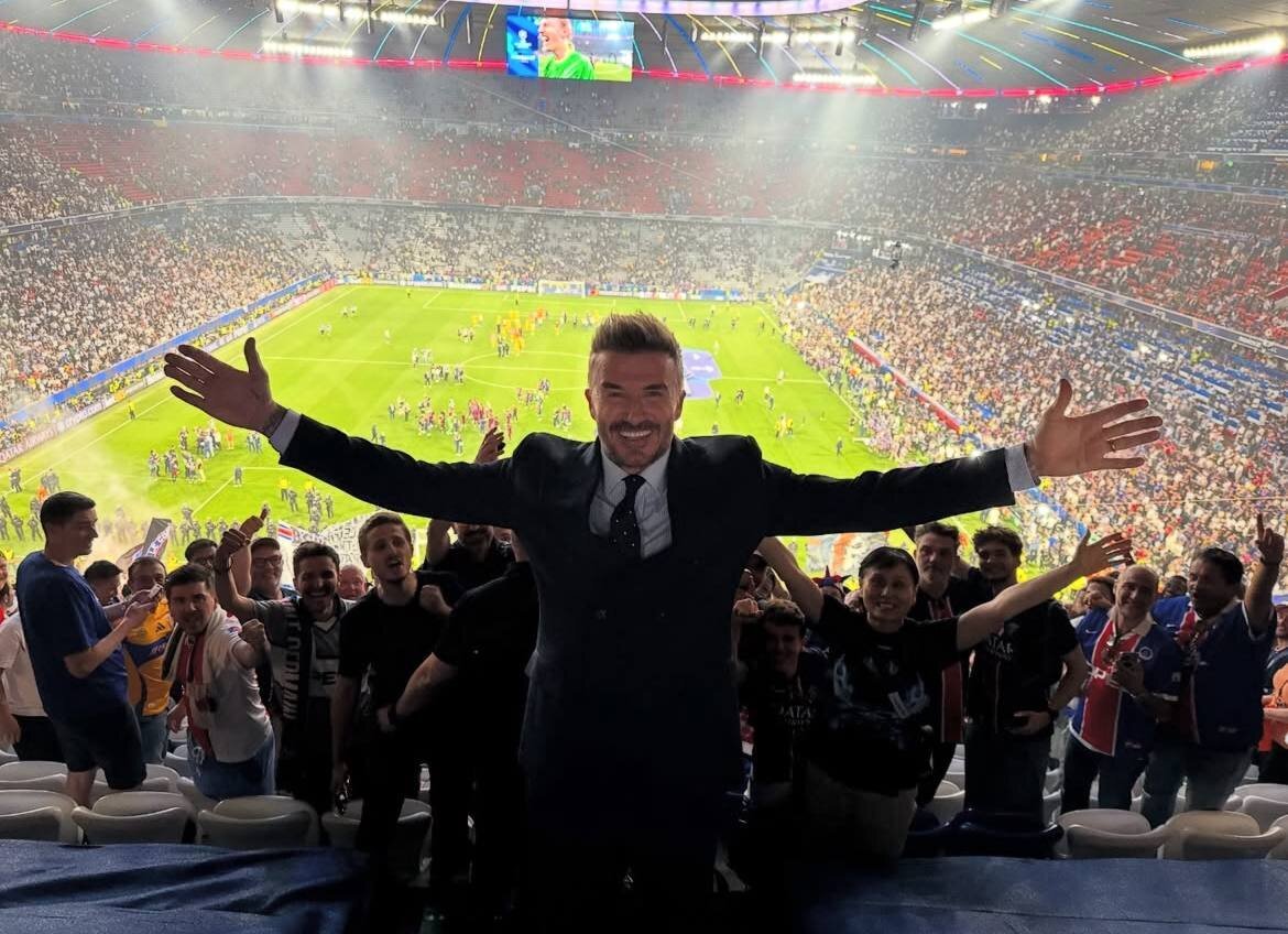 ژست خاص دیوید بکام پس از قهرمانی پاریسنژرمن | عکس