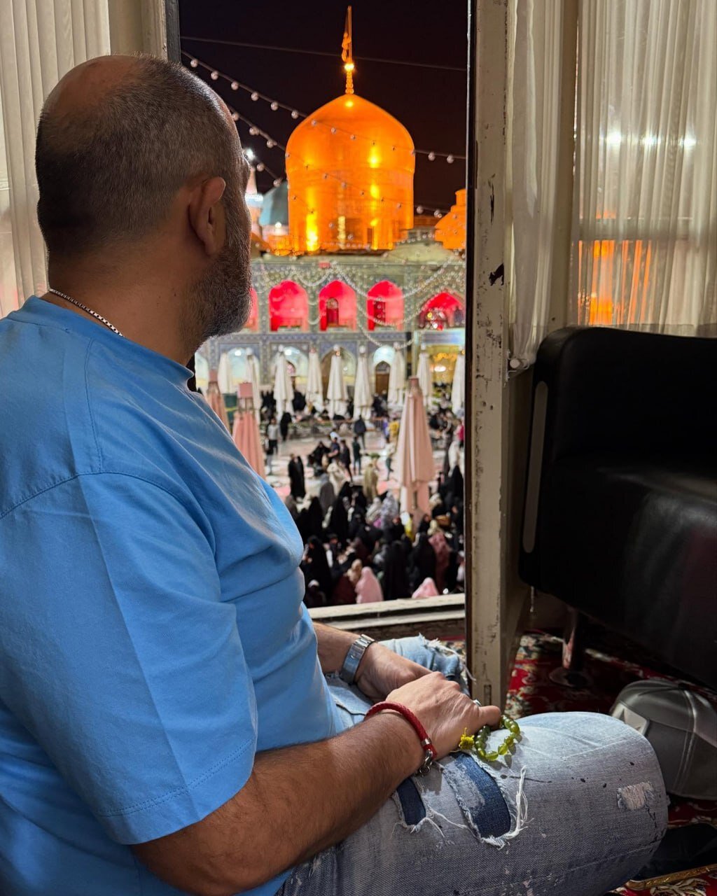 عرض ارادت مهران غفوریان به امام رضا(ع) | عکس