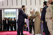تصاویری از نماز عید قربان جولانی که در کاخ الشعب اقامه کرد | تصاویر