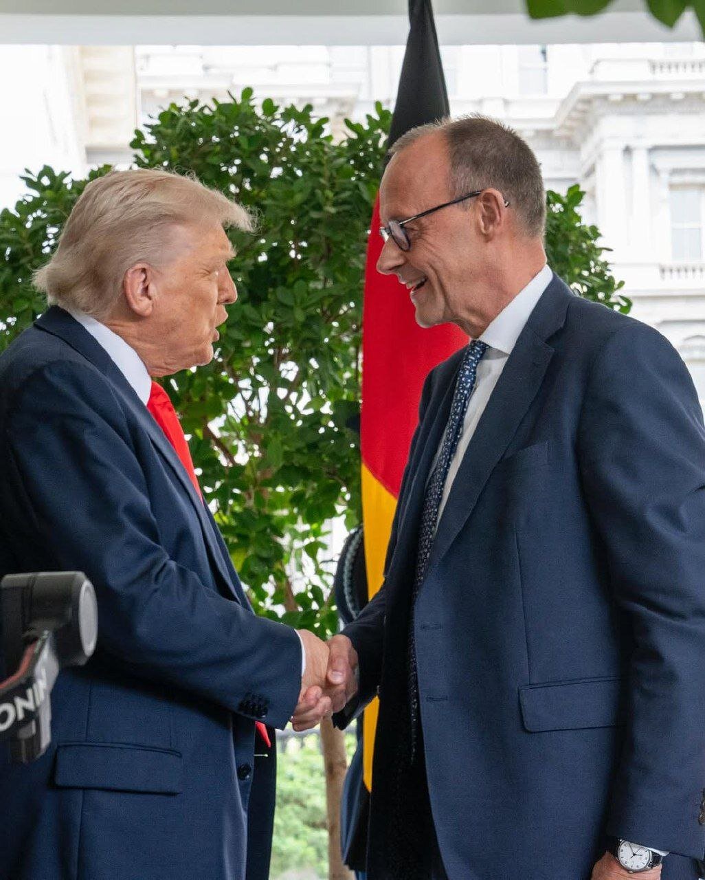 تصاویری از دیدار ترامپ و صدراعظم آلمان در کاخ سفید