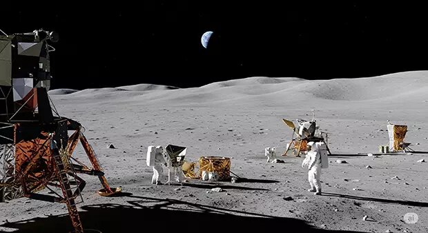 یک هرم مرموز در نیمه پنهان ماه در تصاویر ماهوارهای ناسا! | عکس