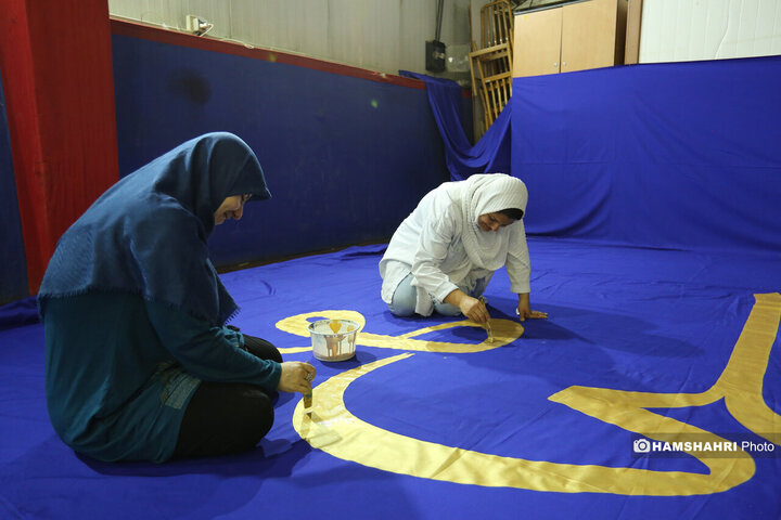 آیین کتیبه نقاشی خط به مناسبت عید غدیر