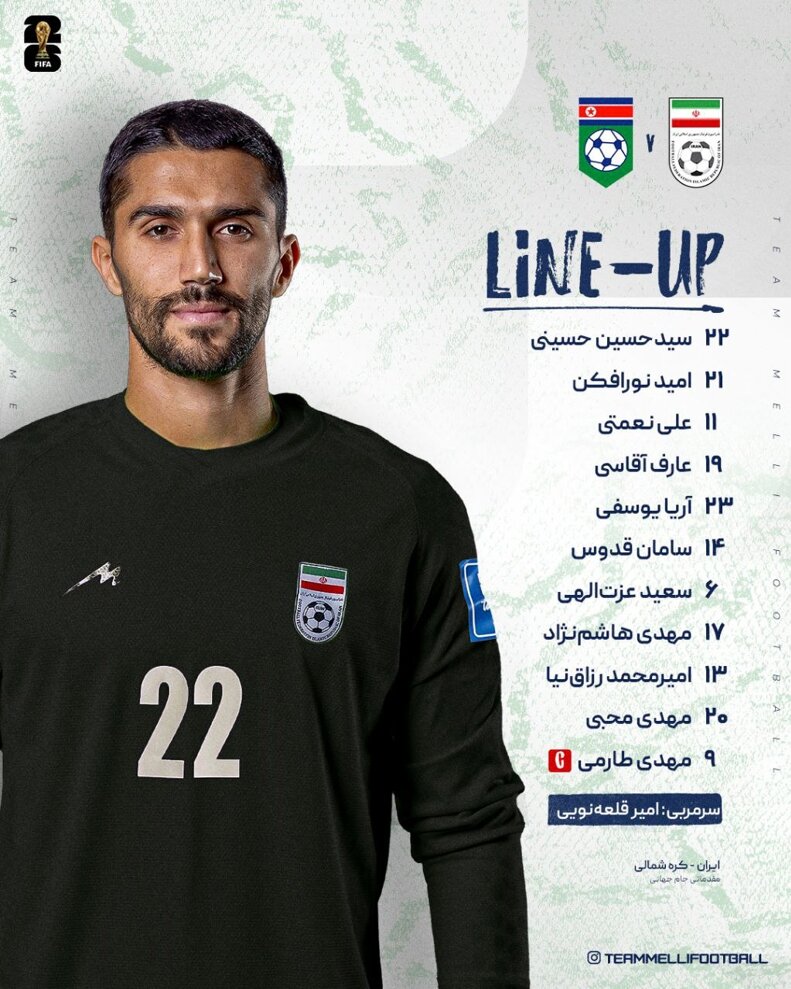 ترکیب تیم ملی ایران مقابل کره شمالی مشخص شد