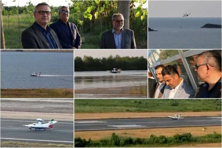 اولین هواپیمای آب نشین ایران آزمایش شد